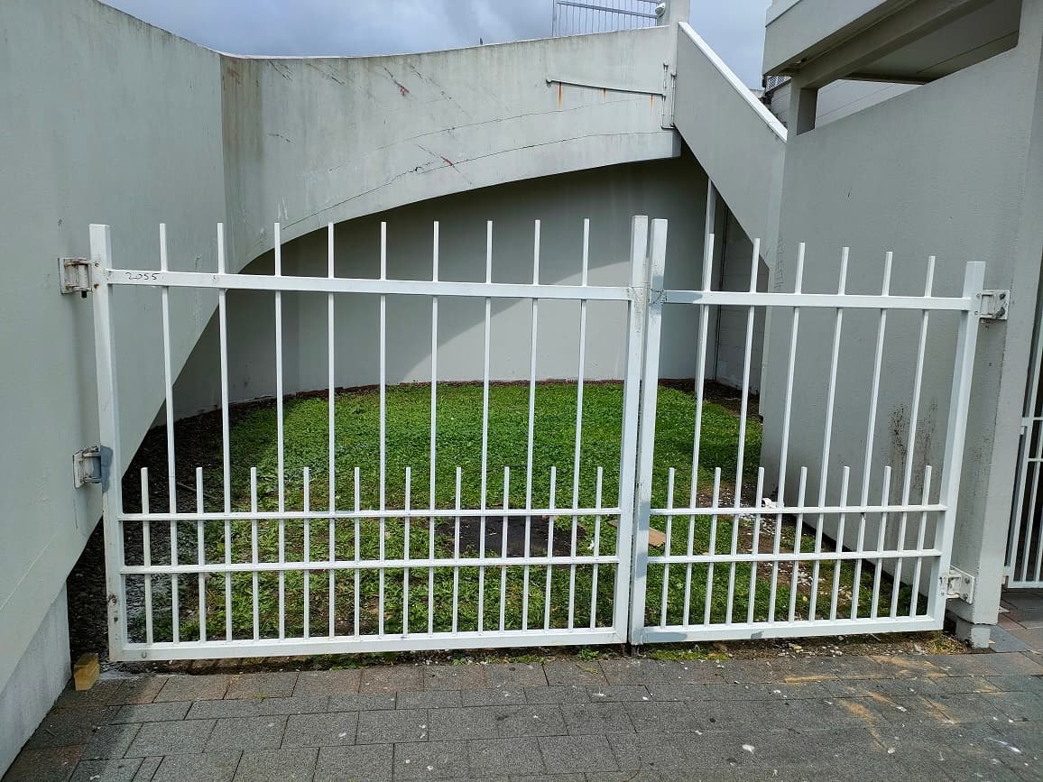 Custom pedestrian gate installation
